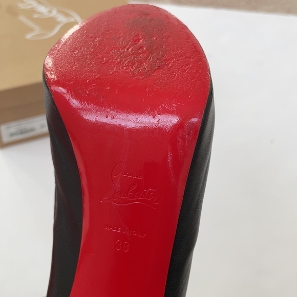 Christian Louboutin Black leather Frenchissima 2020 Alta 120 ankle bootie EU 38 - Picture 15 of 16